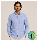 Chemise Oxford Slim Fit Bleu Ardoise