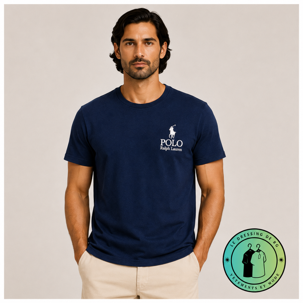 T-shirt Polo Ralph Lauren Classic Fit Logo Bleu Marine - Newport Navy