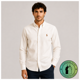 Chemise Polo Ralph Lauren en maille légère de coton piqué Crème