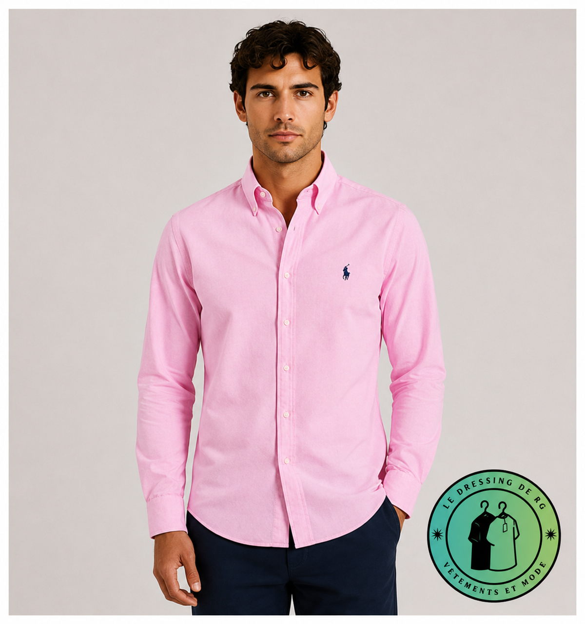 Chemise Polo Ralph Lauren en maille légère de coton piqué Rose