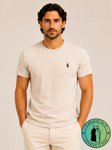 T-shirt col rond jersey Custom Slim Fit Argent