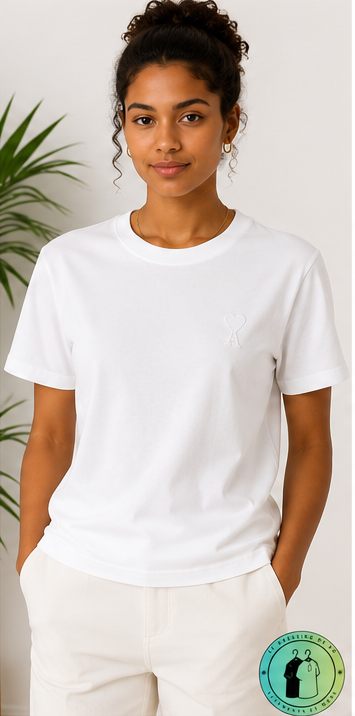 T-shirt en coton Ami de Cœur Blanc Cœur Blanc
