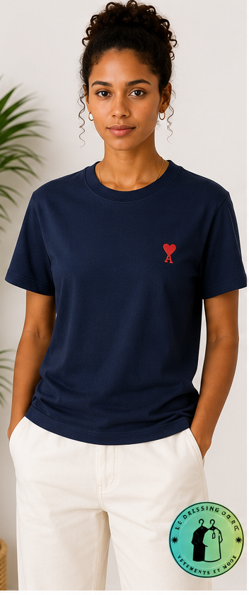 T-shirt en coton Ami de Cœur Noir Cœur Rouge