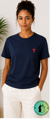 T-shirt en coton Ami de Cœur Noir Cœur Rouge