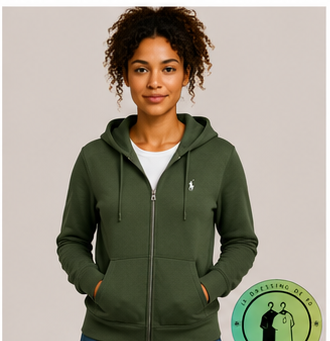 Polo Ralph Lauren  Sweat à capuche zippé en maille double Vert Foncé