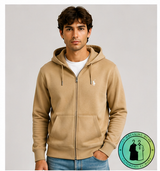 Polo Ralph Lauren   Sweat à capuche zippé en maille double Marron Clair