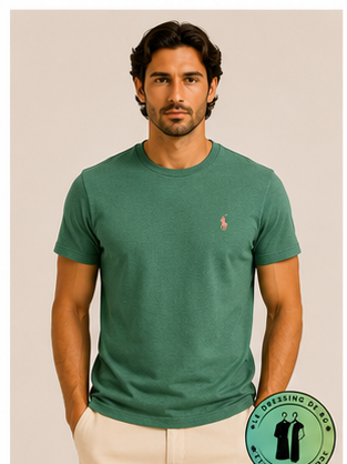 T-shirt Custom Slim Fit en coton doux Vert Aloe