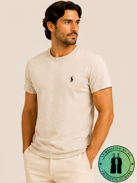 T-shirt col rond jersey Custom Slim Fit Argent