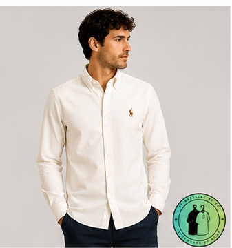 Chemise Polo Ralph Lauren en maille légère de coton piqué Crème