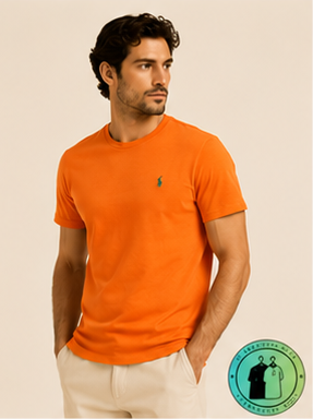 T-shirt col rond jersey Custom Slim Fit Orange