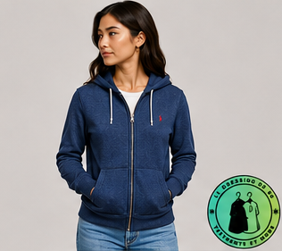 Polo Ralph Lauren   Sweat à capuche zippé en maille double Bleu Marine