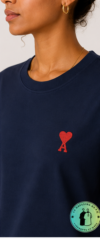 T-shirt en coton Ami de Cœur Noir Cœur Rouge