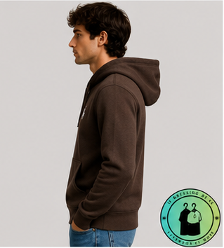 Polo Ralph Lauren   Sweat à capuche zippé en maille double Marron Foncé