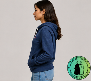 Polo Ralph Lauren   Sweat à capuche zippé en maille double Bleu Marine