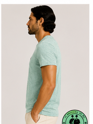 T-shirt col rond jersey Custom Slim Fit Vert Olive