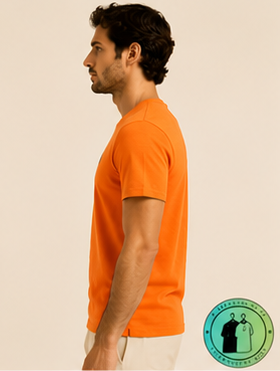 T-shirt col rond jersey Custom Slim Fit Orange