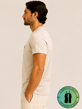 T-shirt col rond jersey Custom Slim Fit Argent