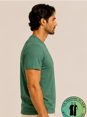 T-shirt Custom Slim Fit en coton doux Vert Aloe