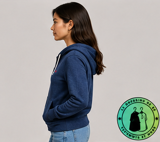 Polo Ralph Lauren   Sweat à capuche zippé en maille double Bleu Marine