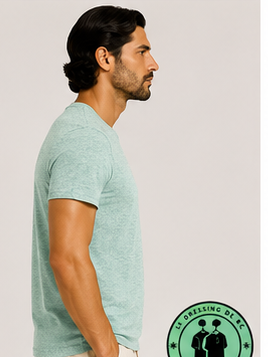 T-shirt col rond jersey Custom Slim Fit Vert Olive