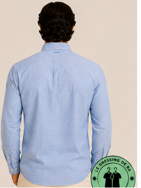 Chemise Oxford Slim Fit Bleu Ardoise