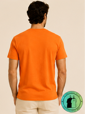 T-shirt col rond jersey Custom Slim Fit Orange