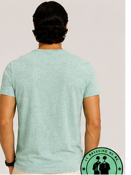 T-shirt col rond jersey Custom Slim Fit Vert Olive