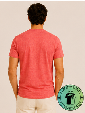 T-shirt col rond jersey Custom Slim Fit Rouge Pastel