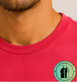 T-shirt col rond jersey Custom Slim Fit Rouge Cerise