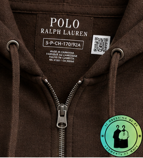 Polo Ralph Lauren   Sweat à capuche zippé en maille double Marron Foncé