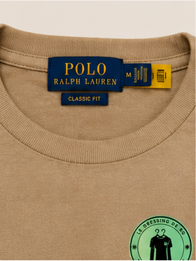 T-shirt Polo Ralph Lauren Classic Fit Logo Marron Clair - Newport Navy