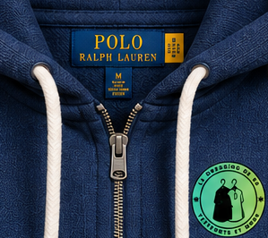Polo Ralph Lauren   Sweat à capuche zippé en maille double Bleu Marine