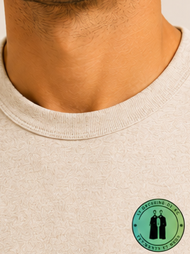 T-shirt col rond jersey Custom Slim Fit Argent