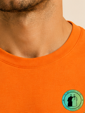 T-shirt col rond jersey Custom Slim Fit Orange