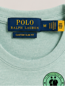 T-shirt col rond jersey Custom Slim Fit Vert Olive