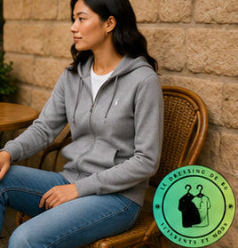 Polo Ralph Lauren   Sweat à capuche zippé en maille double Gris
