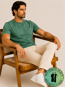 T-shirt Custom Slim Fit en coton doux Vert Aloe
