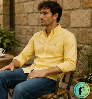 Chemise Oxford Slim Fit Jaune