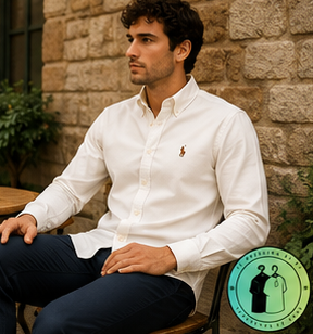 Chemise Polo Ralph Lauren en maille légère de coton piqué Crème