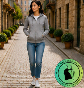 Polo Ralph Lauren   Sweat à capuche zippé en maille double Gris