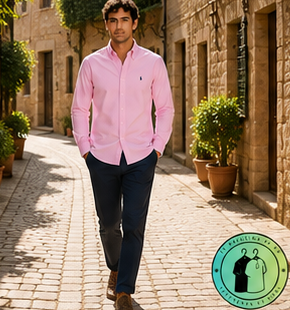 Chemise Polo Ralph Lauren en maille légère de coton piqué Rose