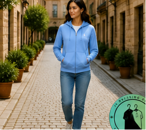 Polo Ralph Lauren   Sweat à capuche zippé en maille double Bleu Ciel