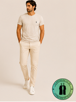 T-shirt col rond jersey Custom Slim Fit Argent