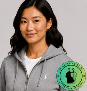 Polo Ralph Lauren   Sweat à capuche zippé en maille double Gris