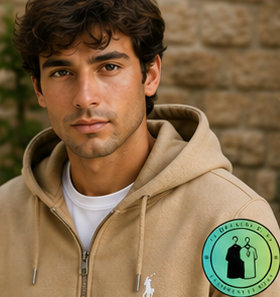 Polo Ralph Lauren   Sweat à capuche zippé en maille double Marron Clair