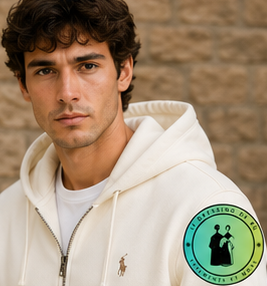 Polo Ralph Lauren   Sweat à capuche zippé en maille double Crème
