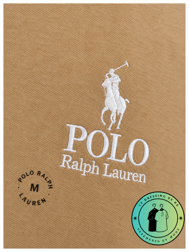 T-shirt Polo Ralph Lauren Classic Fit Logo Marron Clair - Newport Navy
