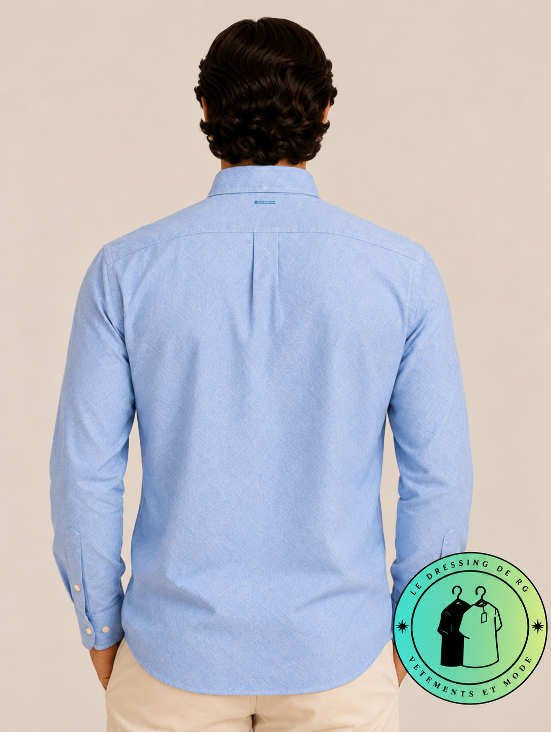 Chemise Oxford Slim Fit Bleu Ardoise