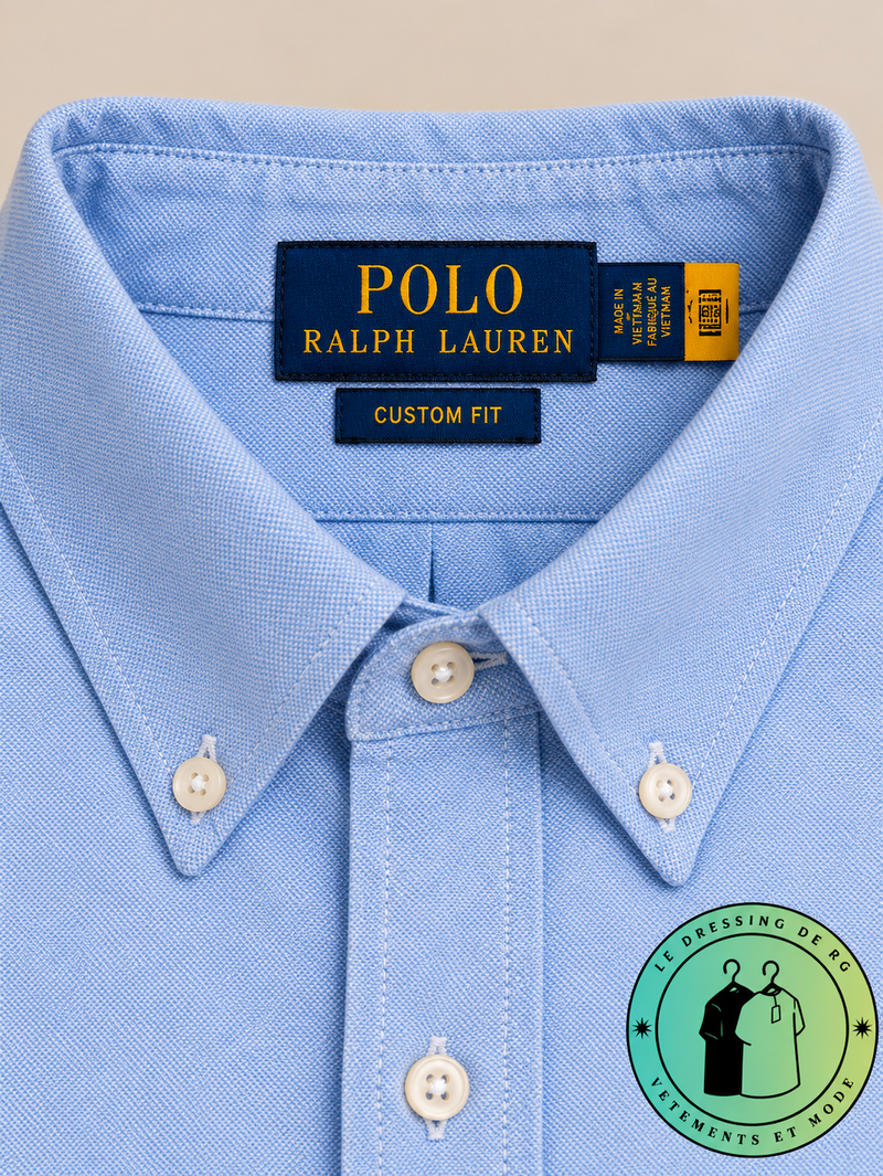 Chemise Oxford Slim Fit Bleu Ardoise