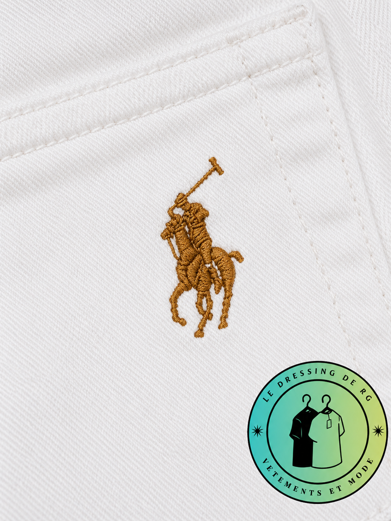 Polo Ralph Lauren   Pantalon Jean Crème